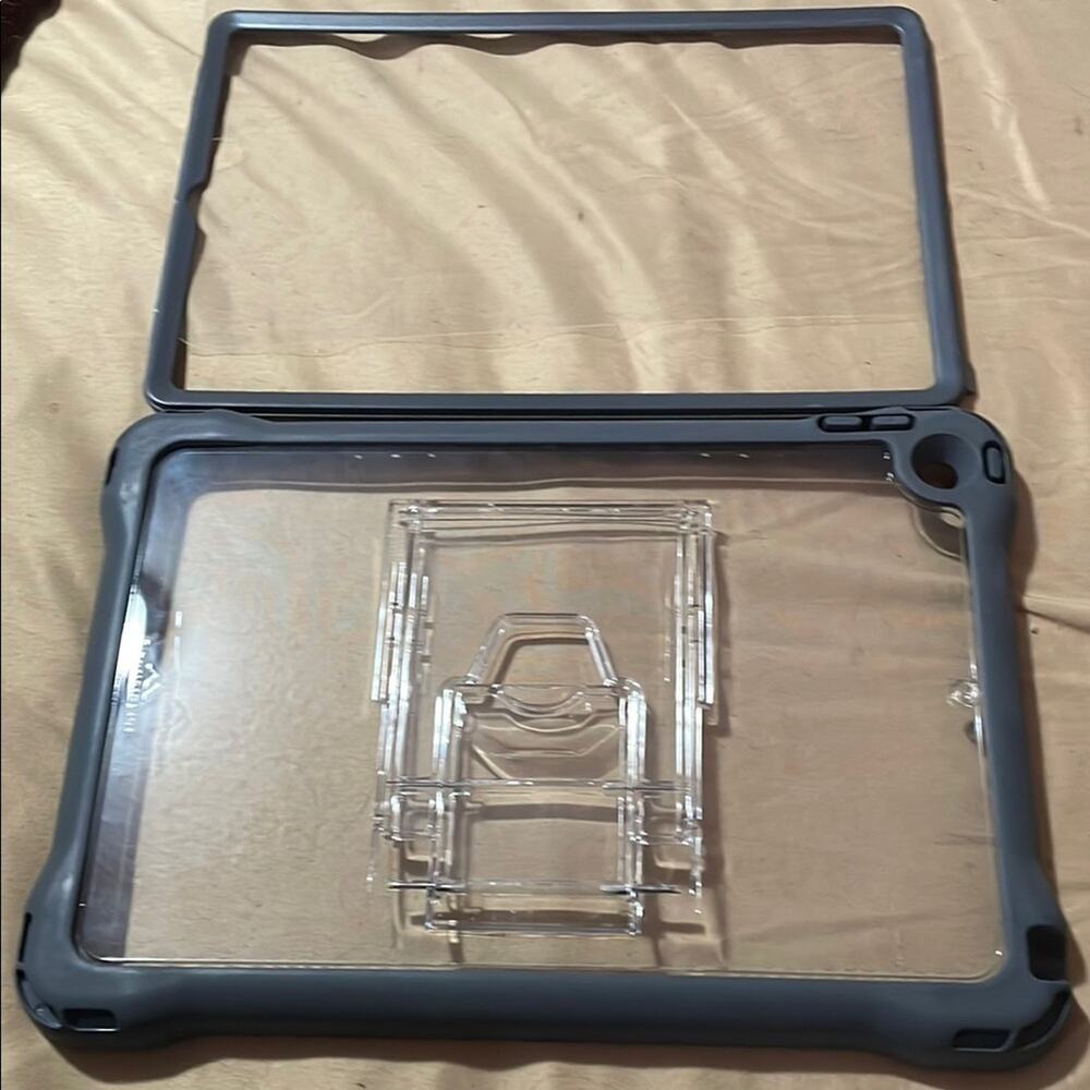 Gray Protective Tablet Case with Adjustable Stand